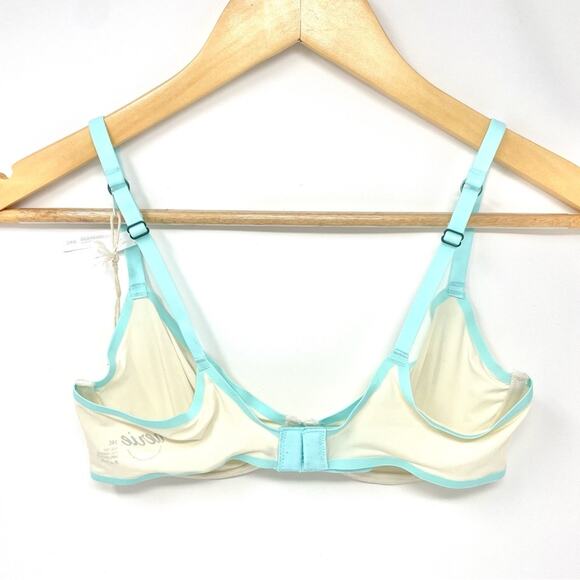 Aerie SMOOTHEZ Sheer Full Coverage Unlined Underwire Cream Bra Women's 34C $40 - Picture 3 of 7